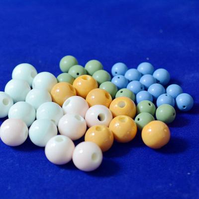 decoration ceramic glazed beads with different customized colors 